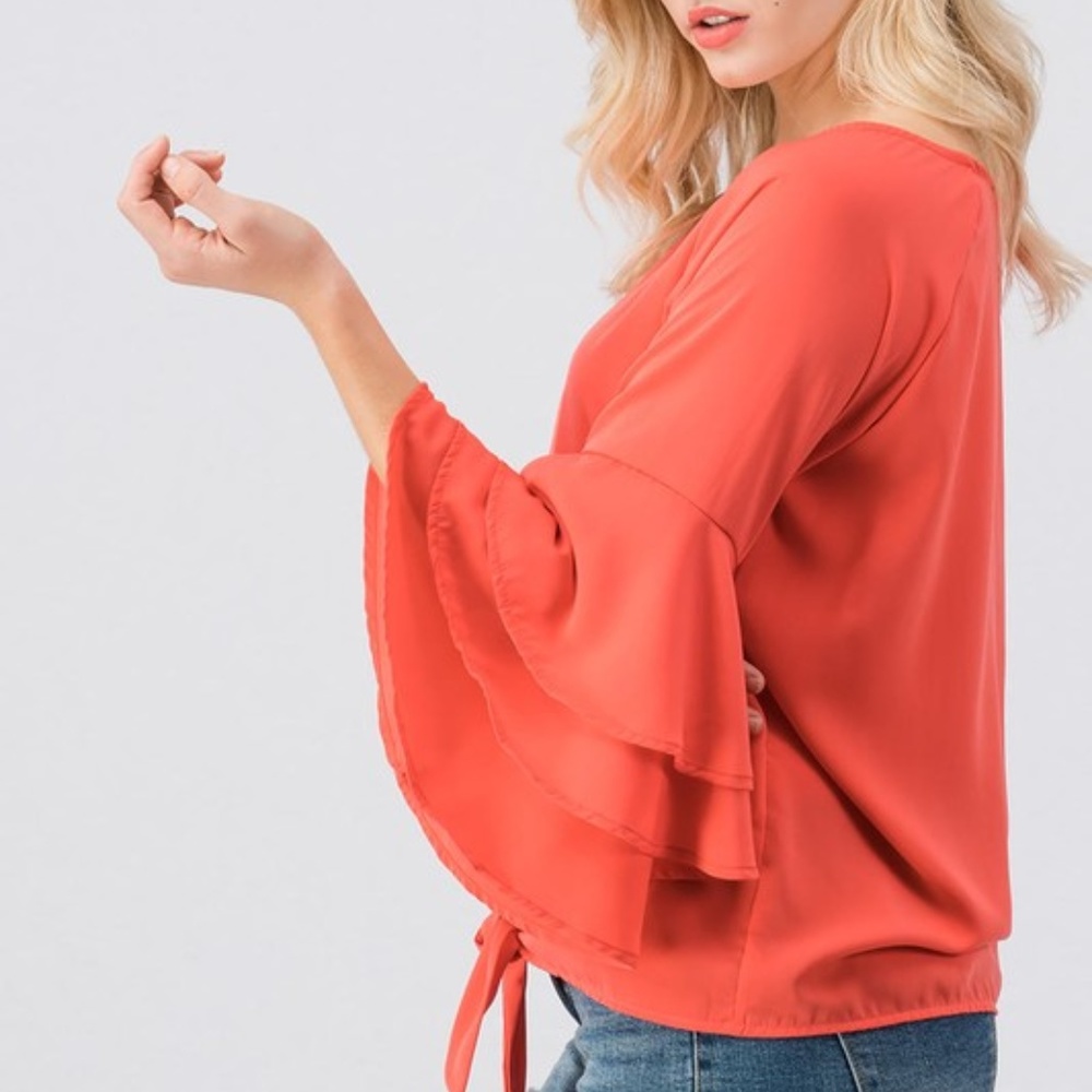 FLARED SLEEVED TOP - Picture 2 of 3